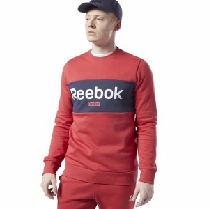 Reebok Training Essentials Linear Logo Sweatshirt Herren - Rot - DE 103-FRG